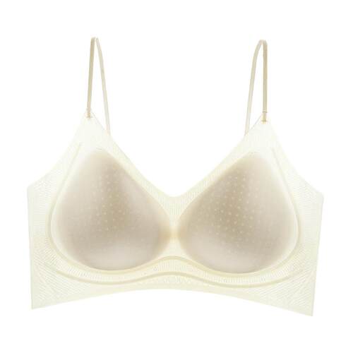 粉底液隐形无痕内衣女细肩带小胸聚拢夏季薄款肤色美背心式文胸罩