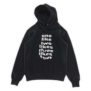 one like连帽卫衣外套字母印花连帽卫衣宽松bf上衣慵懒风