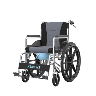 轮椅折叠轻便老人专用带坐便器老年瘫痪残疾便携手推可抬腿代步车