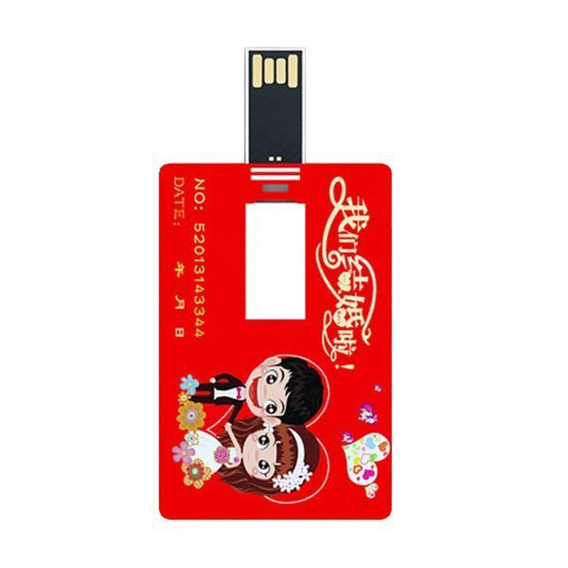 婚庆卡片u盘8g4g定制印刷logo公司优盘定做礼品广告聚会纪念生日