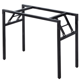 定制长方形加厚可折叠桌腿简易支架铁艺桌脚弹簧桌架子办公桌支撑