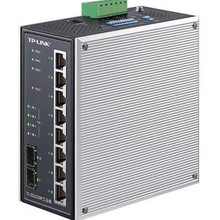 TP-LINK普联TL-SG2210P工业级PoE供电交换机全千兆2光8电口200W三防漆轨道导轨式耐高低温ERPS环网VLAN云管理