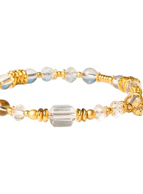 天然黄水晶手链女款本命年招财