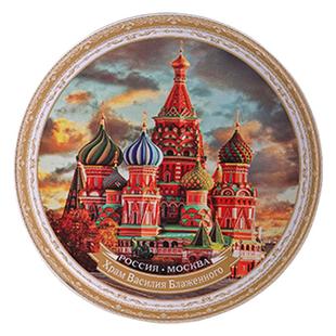 俄罗斯黄油曲奇饼斯拉贡铁盒装红场圣瓦西里教堂礼物礼品曲奇饼干