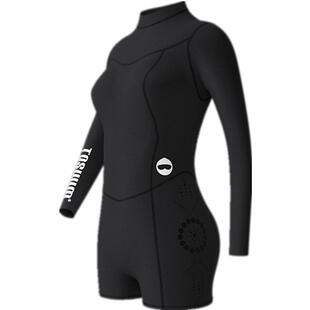 TOSWIM连体女冲浪服沙滩潜水服3mm厚度防晒速干泳衣水母服浮潜服