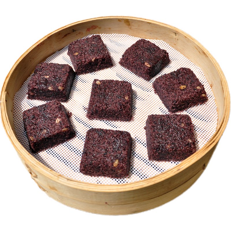 无糖黑米糕粗粮无糖食品糕点糯叽叽糕点半成品早餐食品紫米糕蒸糕