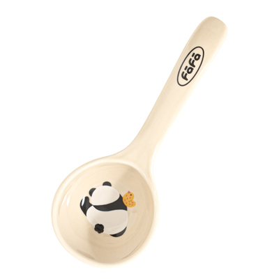 川岛屋熊猫陶瓷大汤勺高颜值调羹