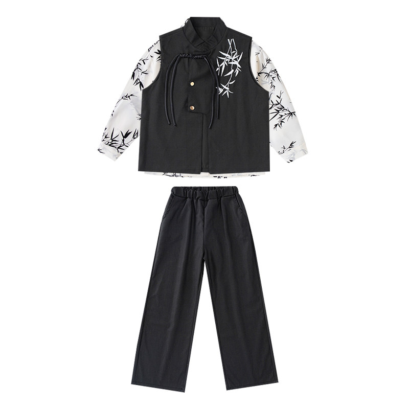 儿童中国风服装元旦演出服合唱服汉服表演古装女童爵士舞街舞潮服