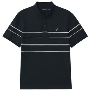 【父亲节礼物】NAUTICA/诺帝卡男装26夏季新品撞色条纹短袖Polo衫