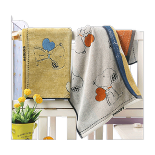 金号毛巾纯棉史努比联名款厚实吸水割绒柔软正品提花男女洗脸家用