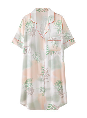 芬腾可安女士冰丝夏季家居服睡裙