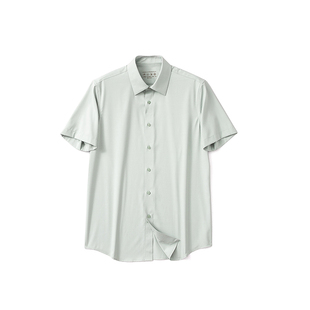 体面过夏天！夏季男士短袖衬衫修身商务休闲桑蚕丝衬衫上班衬衫男
