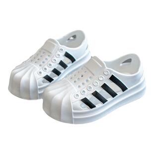 可下水亲子鞋儿童凉鞋2025男童夏款沙滩鞋凉鞋防滑女童外穿洞洞鞋