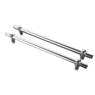 淋浴房配件玻璃门拉手加厚不锈钢浴室移门拉手门把手可调节孔距