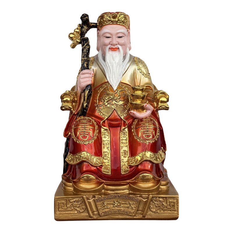 土地公婆神像一对树脂土地公像福德正神土地爷土地奶神像土地公公