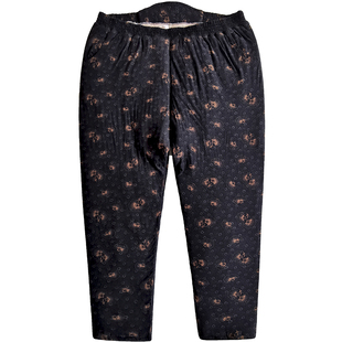 老人全松紧高腰深裆加厚弹性棉裤女特大码肥胖奶奶宽松弹力棉裤冬