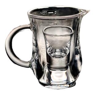 玻璃小酒杯一口杯白酒分酒器高级感家用酒盅透明高端精致饭店专用