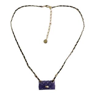 网红陈太太同款小香风双C菱格纹包包毛衣链女小众高级长短款项链