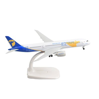 18cm蒙古民用航空787仿真合金客机模型飞机MIAT摆件礼物Mongolian