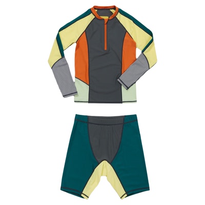 有这么只长袖防晒男童儿童泳衣