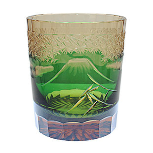 威士忌酒杯洋酒杯水晶玻璃材质纯手工雕刻日本江户切子工艺微瑕品