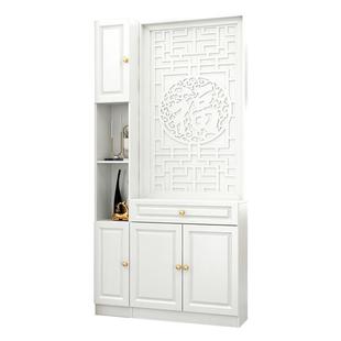 高档实木客厅玄关柜新中式屏风隔断客厅遮挡入户门玄关置物架鞋柜