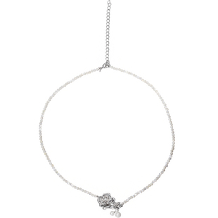 裘德同款MAKIIMAKII玫瑰花簇贝珠项链锁骨链女吊坠高级感度假礼物