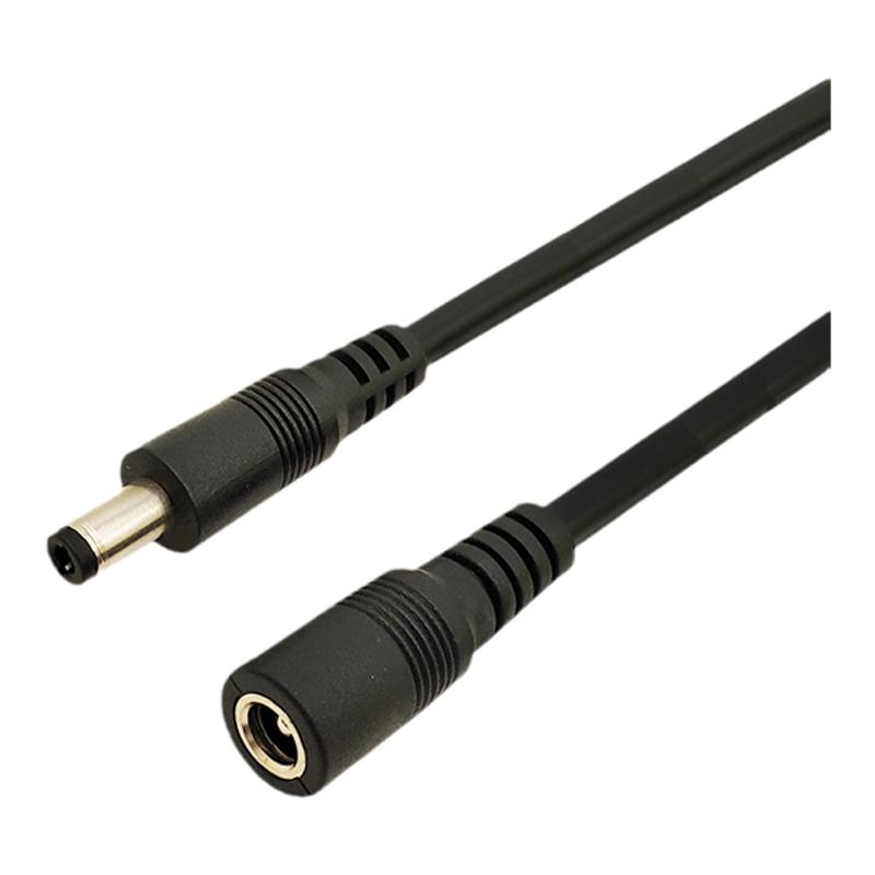 纯铜加粗单公头母头DC5.5*2.5mm电源线0.75平方18awg连接线19V24V