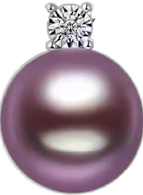 天然淡水珍珠吊坠高亮正圆项链