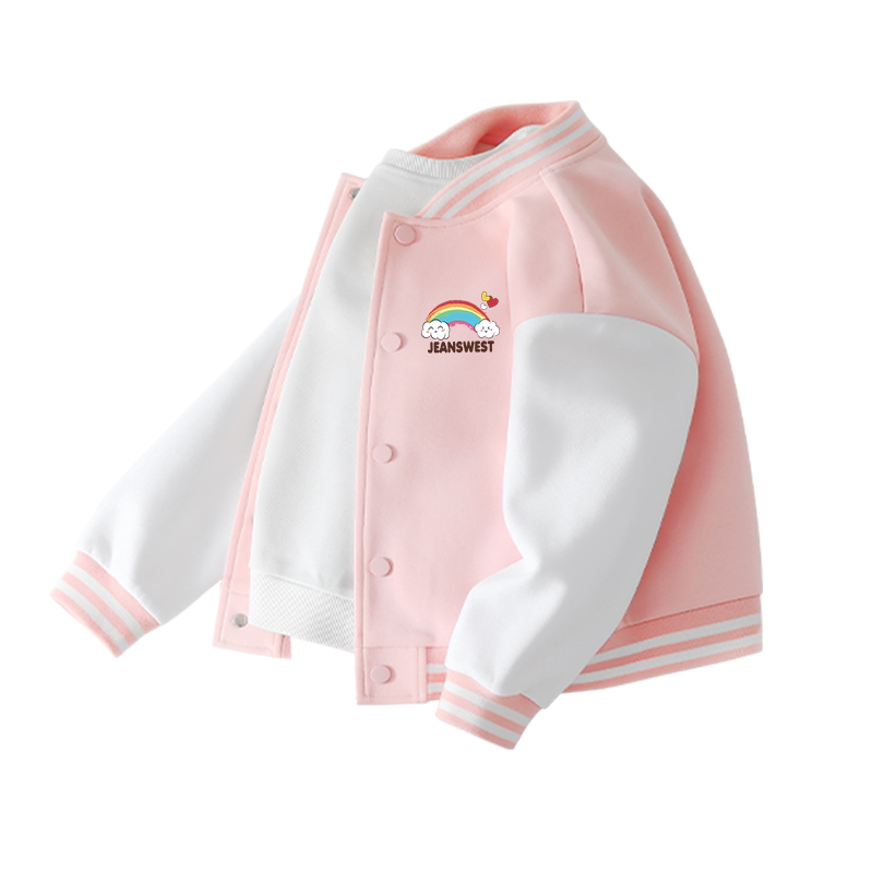 真维斯童装女童拼接棒球服