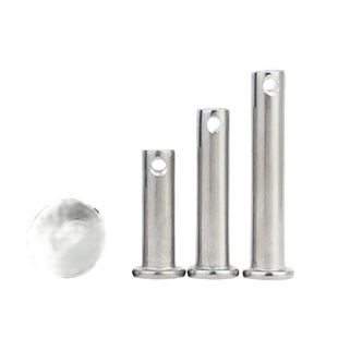 平头带孔销轴开口销套装304不锈钢圆柱销原GB882定位销轴3M5M6M12