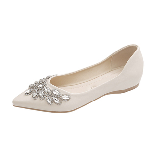 单鞋女2026新款春秋百搭浅口女鞋子夏款软底软皮豆豆鞋尖头平底鞋