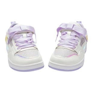 巴拉巴拉女童板鞋中大童低帮小白鞋儿童休闲鞋子2025秋季新款童鞋