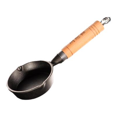 王源吉平底煎锅无涂层泼油小锅