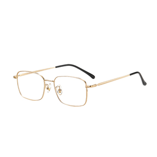 罗云熙同款纯钛金丝边眼镜男款防蓝光近视可配度数超轻方框眼镜架