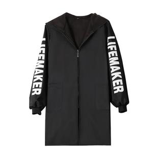 防水围裙家用厨房新款罩衣加绒加厚冬天定制logo时尚工作服女保暖