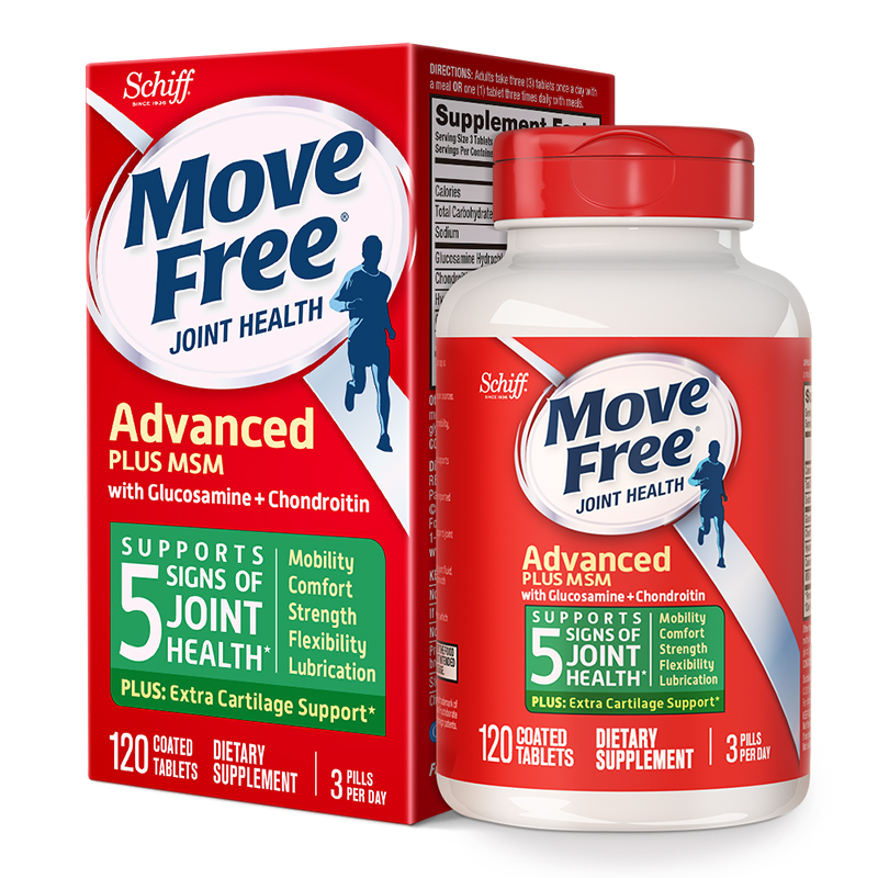 美国进口MoveFree益节氨糖软骨素钙片关节维骨力氨基葡萄糖红绿瓶
