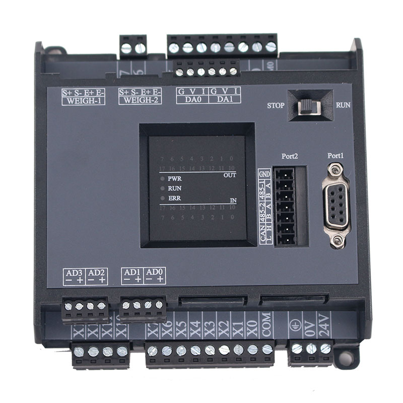 领控PLC工控板LK3U-14 20MR MT带模拟量2路485称重国产plc控制器