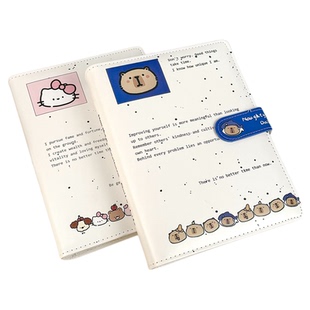 泼墨卡通动物活页相册本ins风高颜值四宫格皮质卡册学生追星小卡收纳册3寸小卡收纳拍立得照片集卡集邮册子