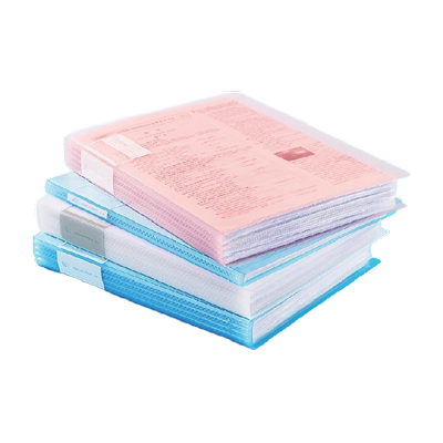 得力资料册大容量多层插页A4透明