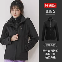 [Обновление куртки] Женская/все черные+двойной слой