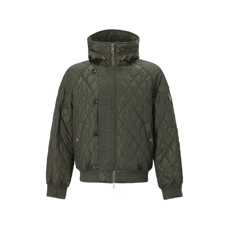 【自营】BURBERRY/博柏利男士薄款棉服飞行夹克夹棉外套 8127621