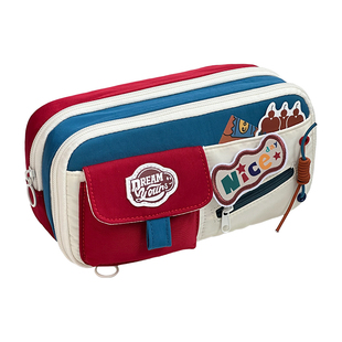 三年二班 复古笔袋女生2025超火新款文具盒女孩高颜值ins风大容量铅笔盒小众不撞款初中生文具袋小学生男孩