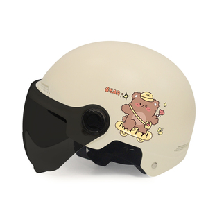 新国标3C认证电动车头盔女夏季安全头盔男士半盔时尚透气轻便四季