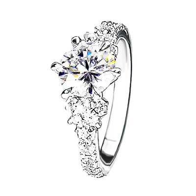 满天繁星月圆IGI育钻石戒指18K金