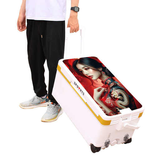 35升钓箱四脚升降钓箱全套钓鱼箱免安装加厚新款钓箱前置钓青鱼