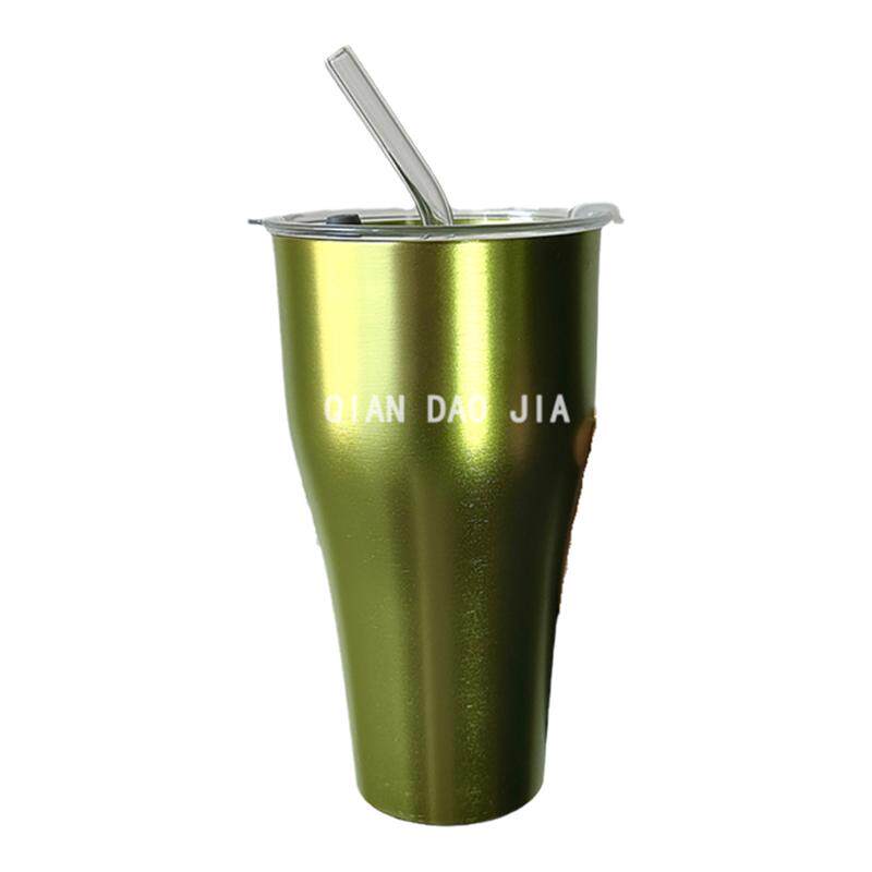 钱道嘉新款韩式铝通用带盖吸管杯