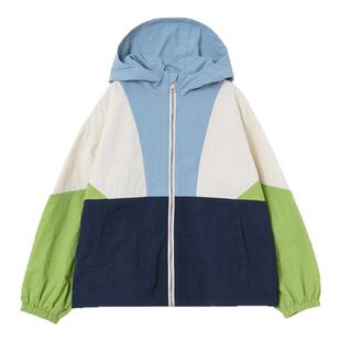 【拼色夹克】棉叔叔女童春夏新款上衣男童户外宽松休闲连帽外套