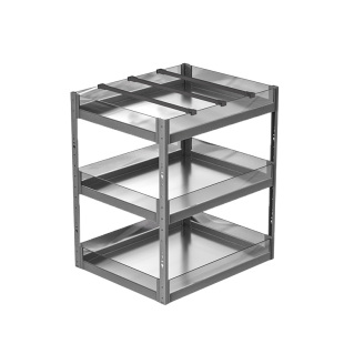 四季沐歌厨房橱柜钢化玻璃调味拉篮调料篮抽屉式置物架抽拉调味篮