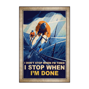 环法自行车装饰画比赛公路车复古主题餐厅酒吧维修店体育挂画灯箱